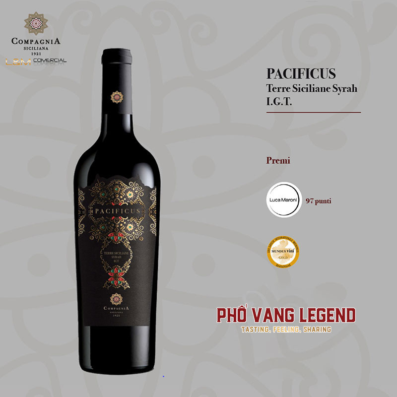 Ruou Vang Pacificus Terre Siciliane Syrah 2