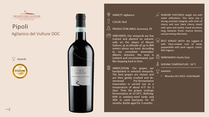 Ruou Vang Pipoli Aglianico Del Vulture Doc 1