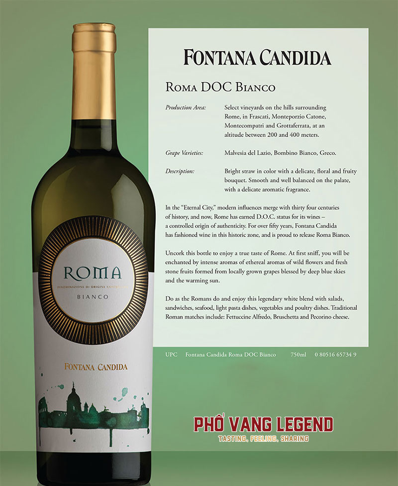 Ruou Vang Roma Bianco Fontana Candida 1