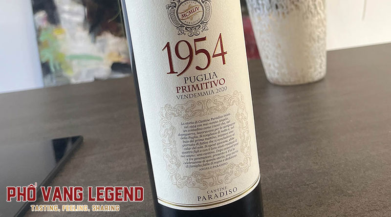 Ruou Vang Cantine Paradiso 1954 Primitivo 1