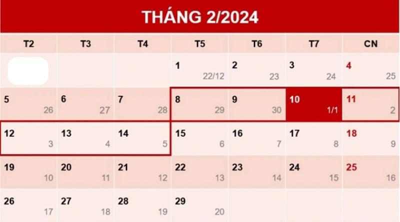 Lich Tet Nguyen Dan 2024 Giap Thin Vao Ngay Nao Duong Lich 2