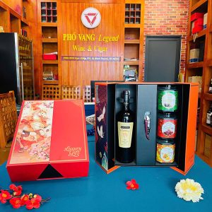 Hộp Quà Tết Rượu Vang & Hạt Dinh Dưỡng Pv01