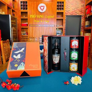 Hộp Quà Tết Rượu Vang & Hạt Dinh Dưỡng Pv12