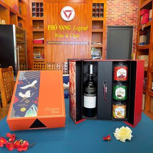Hộp Quà Tết Rượu Vang & Hạt Dinh Dưỡng Pv14