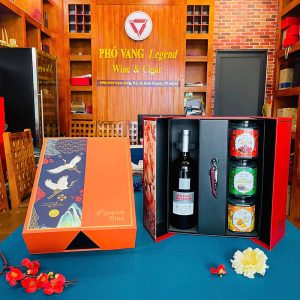 Hộp Quà Tết Rượu Vang & Hạt Dinh Dưỡng Pv16