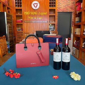 Túi Da Quà Tết Rượu Vang Pv02
