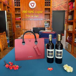 Túi Da Quà Tết Rượu Vang Pv06