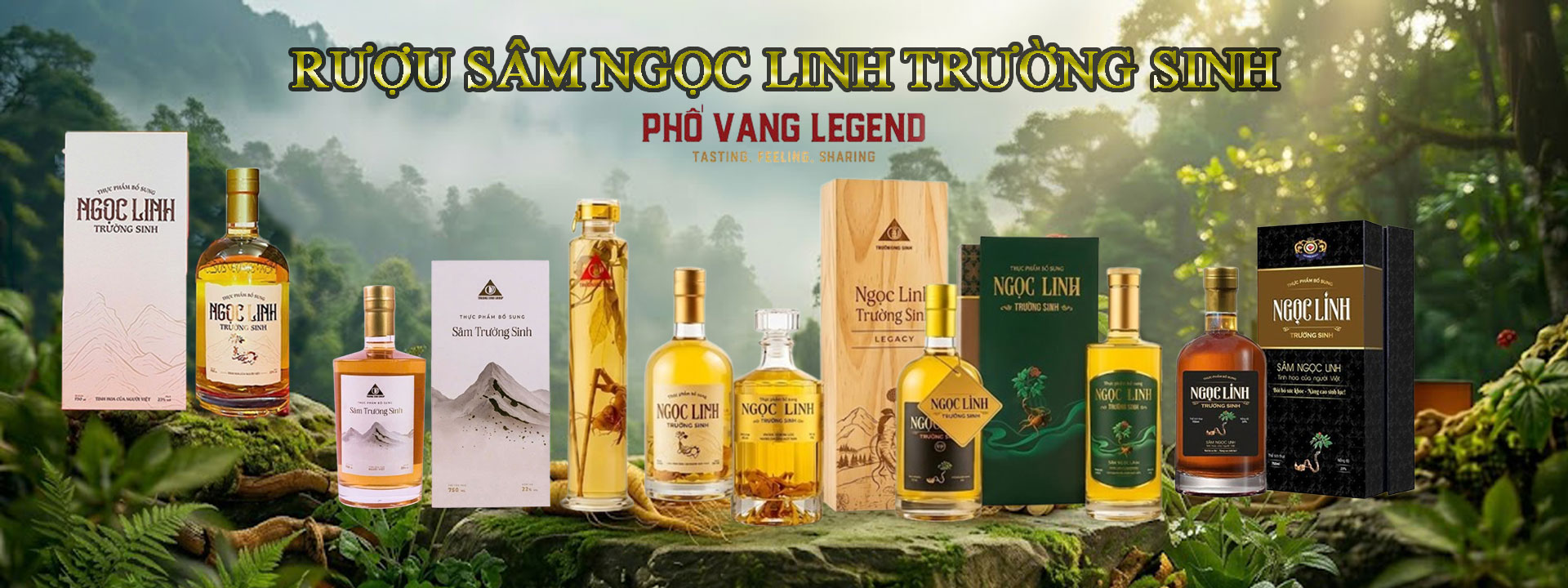 Banner Rượu Sâm Ngọc Linh Phố Vang Legend